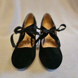 Chase+Chloe Kimmy Cutout Ribbon-tie T-Strap Pump 3.25-inch Heel Size 10